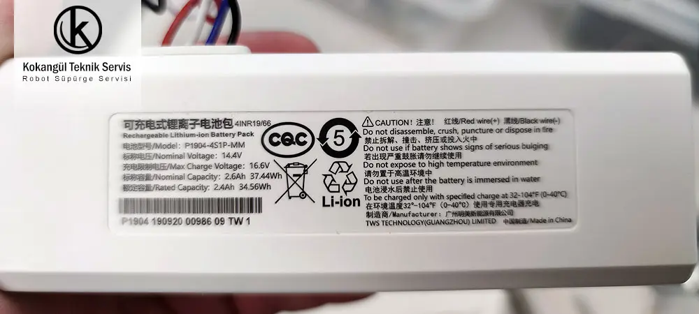 Robot süpürge batarya değişimi